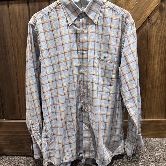 Lacoste Men’s Button-Down Shirt Size 42 | Plaid Long Sleeve Classic Fit | - Picture 1 of 6